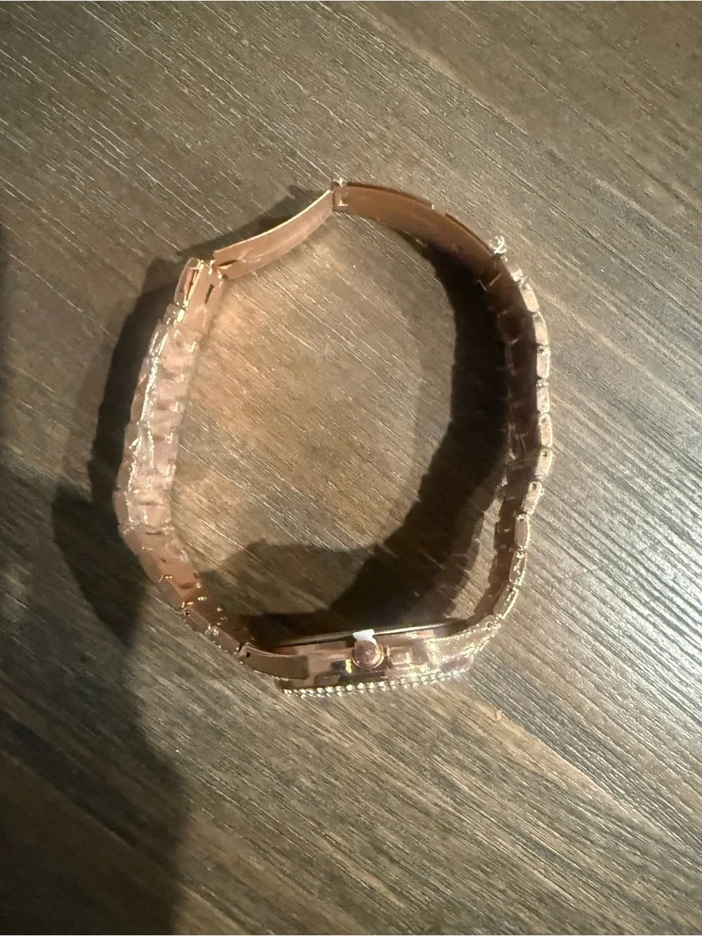 Rose Gold Crystal Pave Women’s Watch Bracelet